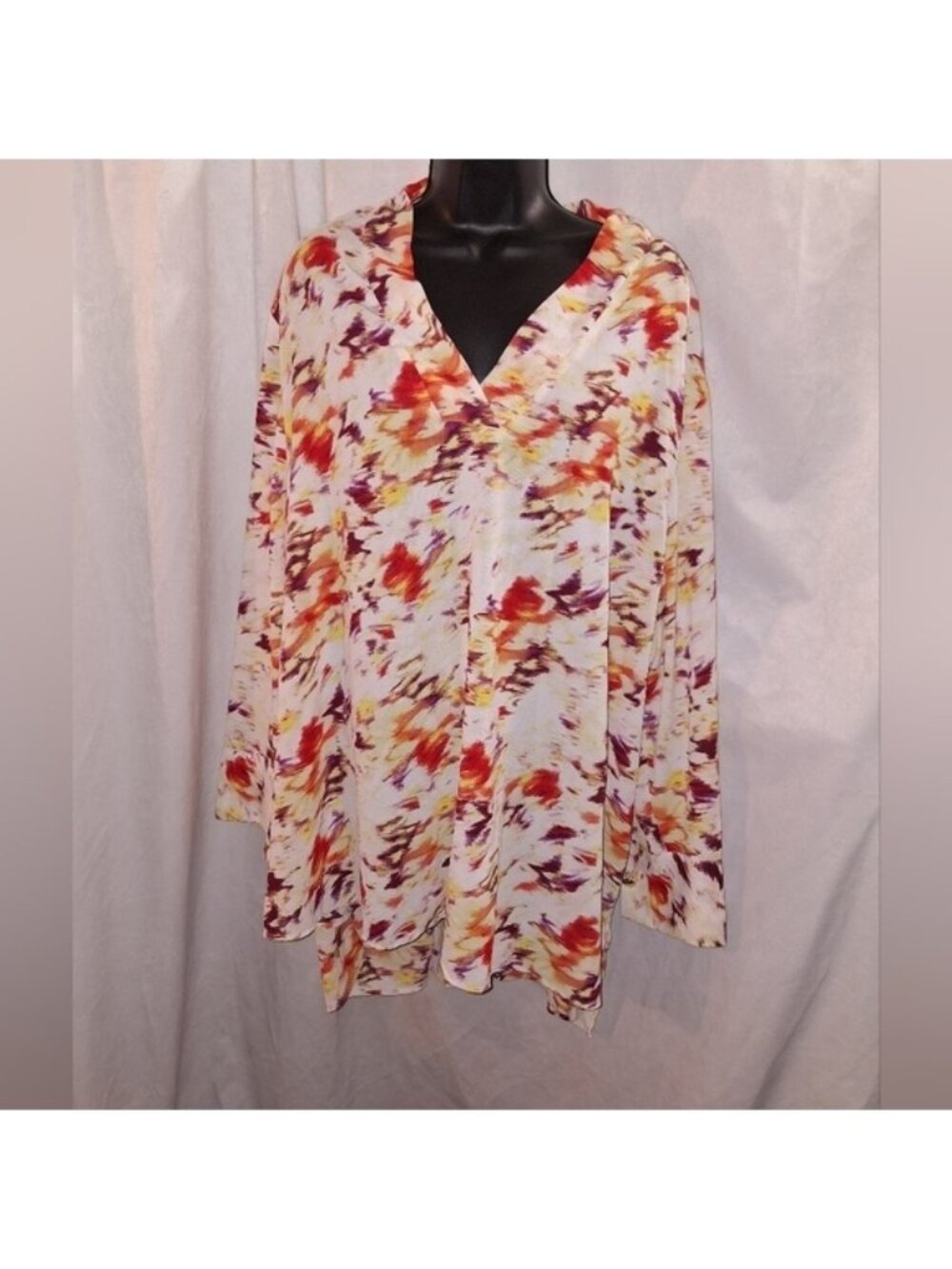 Colorful Abstract Blouse - Picture 1 of 6